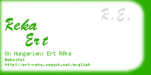 reka ert business card